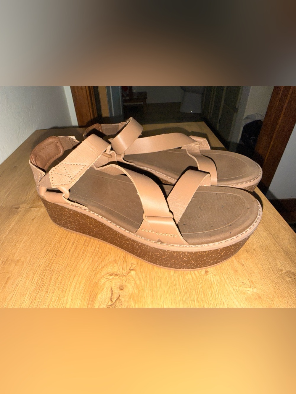 Teva Women's Strappy Sandal in Light Tan